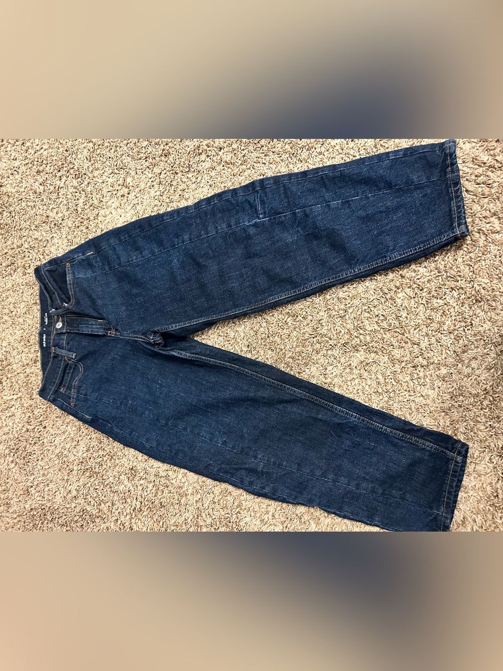 Old Navy Dark Indigo Boyfriend Jeans - Picture 3 of 5
